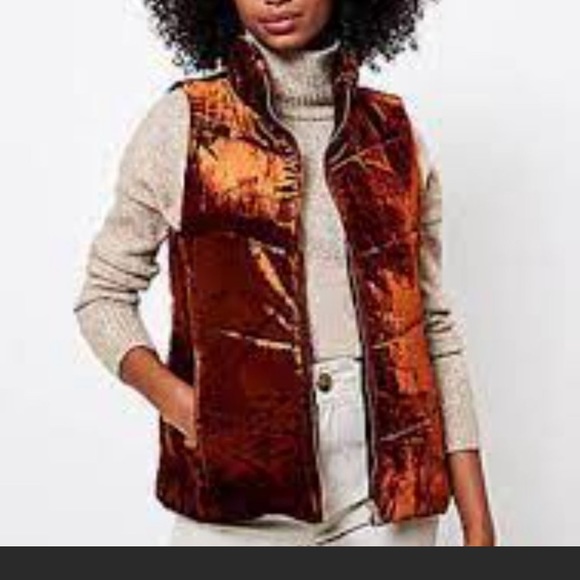 J. Crew Jackets & Coats J Crew Crushed Velvet Vest Poshmark